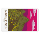 Machu Picchu Peru Reisen Art Retro Magnet (Horizontal)