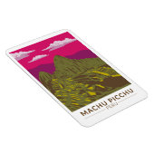Machu Picchu Peru Reisen Art Retro Magnet (Rechte Seite)