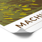 Machu Picchu Peru Reisen Art Retro Poster (Ecke)