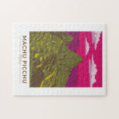 Machu Picchu Peru Reisen Art Retro Puzzle (Horizontal)