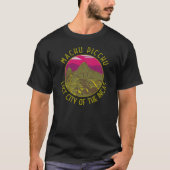 Machu Picchu Peru Retro Distressed Circle T-Shirt (Vorderseite)