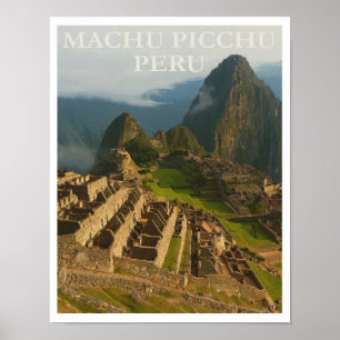 Machu Picchu Peru Retro Vintage Reise Poster