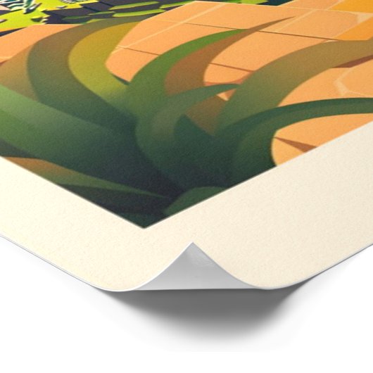 Machu Picchu Peru Ristorante La Lanchetta Poster (Ecke)