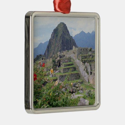 Machu Picchu, Peru Silbernes Ornament (Rechts)