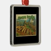 Machu Picchu Peru Silbernes Ornament (Rechts)