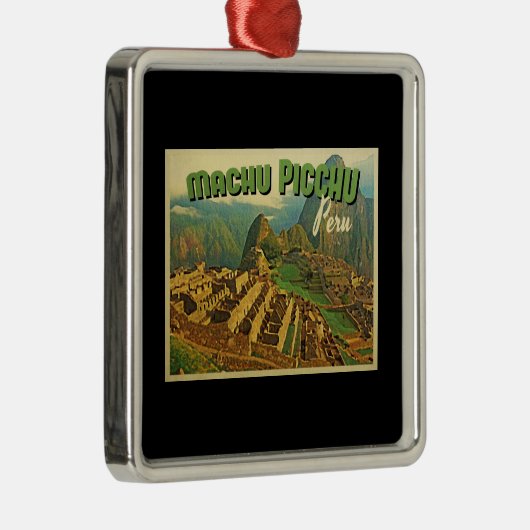 Machu Picchu Peru Silbernes Ornament (Rechts)