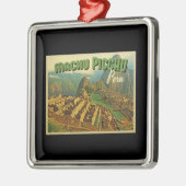 Machu Picchu Peru Silbernes Ornament (Links)