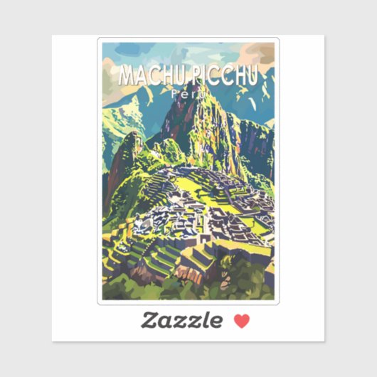 Machu Picchu Peru Südamerika Kunst, Dichtung und M Aufkleber (Blatt)