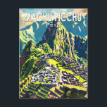 Machu Picchu Peru Südamerika Kunst, Dichtung und M Postkarte<br><div class="desc">Machu Picchu Vektorgrafiken. Machu Picchu ist ein inkanisches Zitadelle-Set hoch in den Anden in Peru,  oberhalb des Urubamba Flusstals.</div>