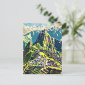 Machu Picchu Peru Südamerika Kunst, Dichtung und M Postkarte (Stehend Vorderseite)