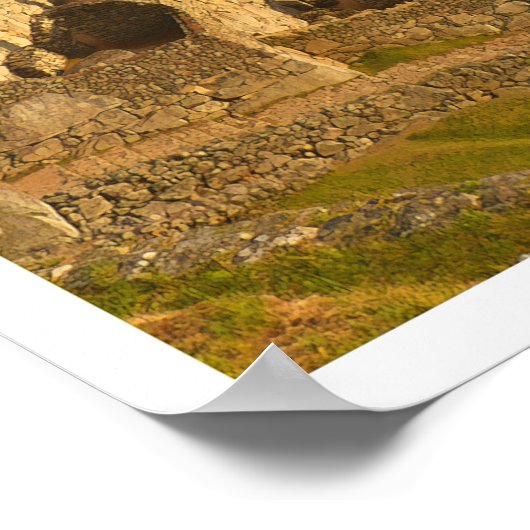 Machu Picchu Peru Travel Poster (Ecke)