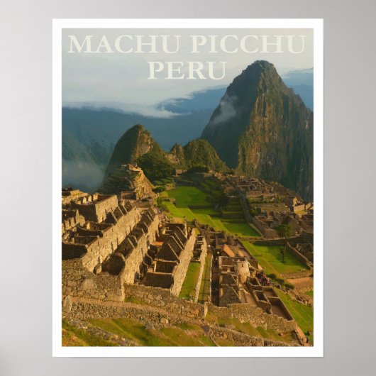 Machu Picchu Peru Travel Poster (Vorne)