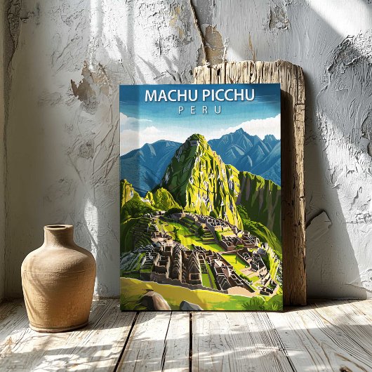 Machu Picchu Peru Travel Poster Canvas Wall Art Leinwanddruck