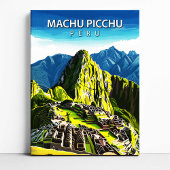 Machu Picchu Peru Travel Poster Canvas Wall Art Leinwanddruck
