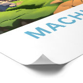 Machu Picchu Peru Travel Print Poster (Ecke)