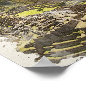 Machu Picchu Peru Wasserfarbenwelt Einladung Poster (Ecke)
