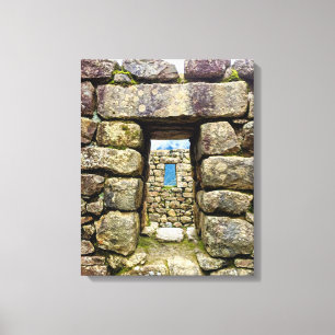 Machu Picchu Portal Stretched Canvas Print Leinwanddruck