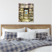 Machu Picchu Portal Stretched Canvas Print Leinwanddruck (Insitu (Schlafzimmer))