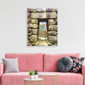 Machu Picchu Portal Stretched Canvas Print Leinwanddruck (Insitu (Wohnzimmer))