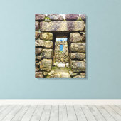 Machu Picchu Portal Stretched Canvas Print Leinwanddruck (Insitu (Holzboden))