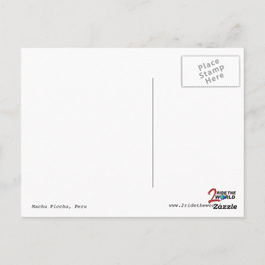 Machu Picchu Postcard Postkarte (Rückseite)
