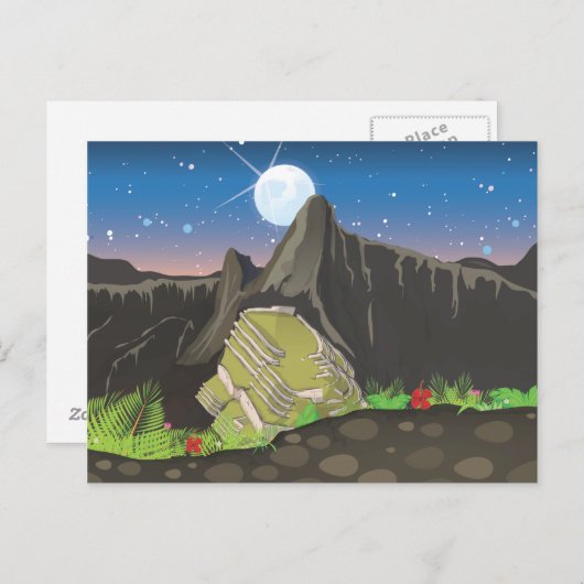 Machu Picchu Postkarte (Vorne/Hinten)