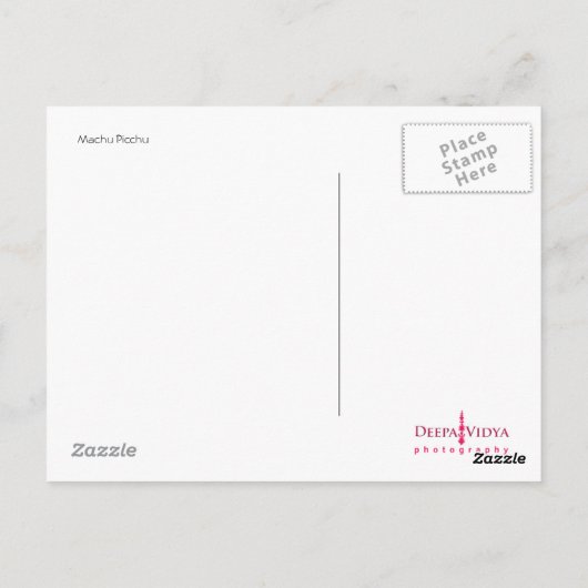 Machu Picchu Postkarte (Rückseite)