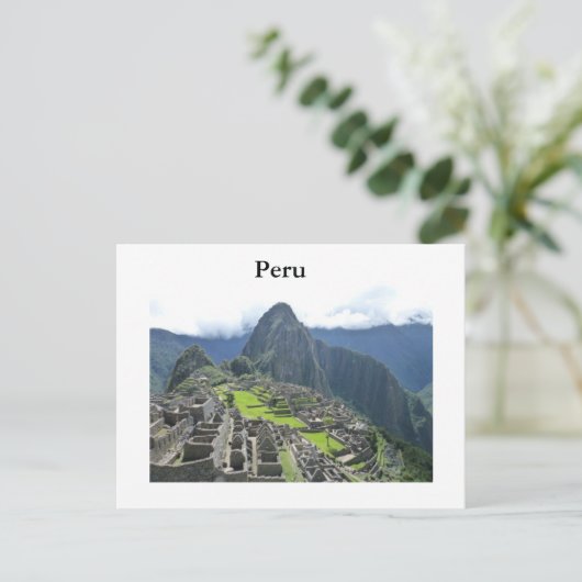 Machu Picchu Postkarte (Stehend Vorderseite)