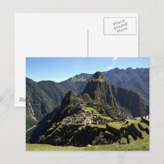 Machu Picchu Postkarte (Vorne/Hinten)
