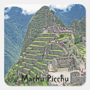 Machu Picchu Quadratischer Aufkleber