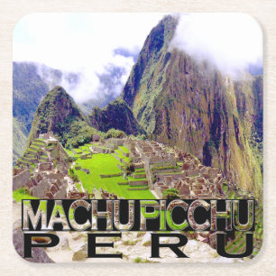 Machu Picchu Rechteckiger Pappuntersetzer