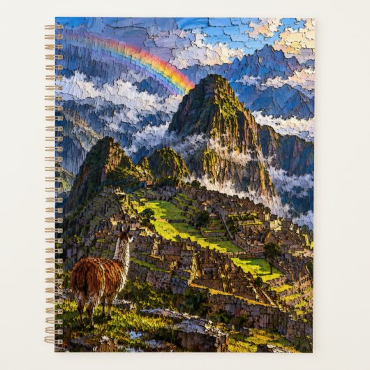 Machu Picchu Regenbogen Planer (Vorderseite)
