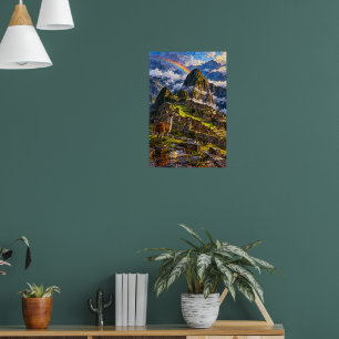 Machu Picchu Regenbogen Poster