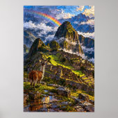 Machu Picchu Regenbogen Poster (Vorne)