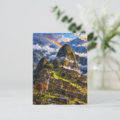 Machu Picchu Regenbogen Postkarte (Stehend Vorderseite)