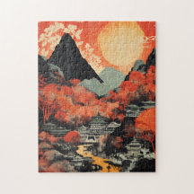 Machu Picchu Reise Kunst Vintage Puzzle
