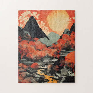 Machu Picchu Reise Kunst Vintage Puzzle