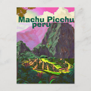 Machu Picchu Reise Postkarte, Peru Reise Kunst, Ma Postkarte