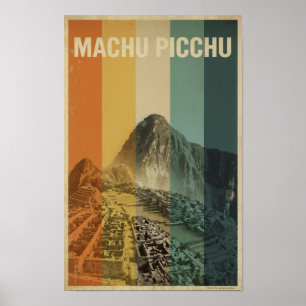 Machu Picchu Retro Reise Poster