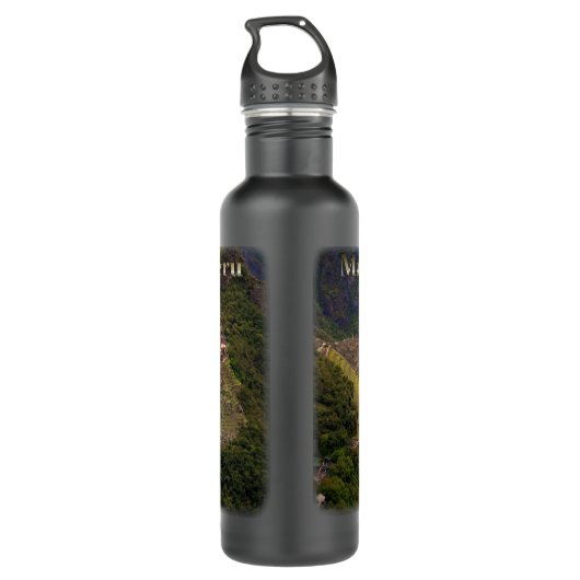 Machu Picchu Ruinen, Peru Edelstahlflasche (Rückseite)