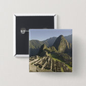 Machu Picchu, Ruinen von Inka Stadt, Peru. Button (Vorne & Hinten)