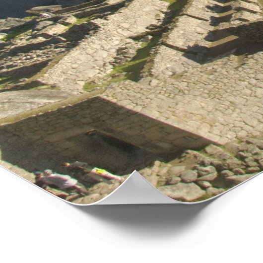Machu Picchu, Ruinen von Inka Stadt, Peru. Poster (Ecke)