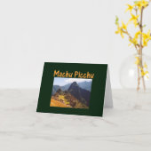 Machu Picchu Ruins Peru Sunrise Karte (Gelbe Blume)
