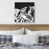 Machu Picchu Schwarzweißlandschaft Leinwanddruck (Insitu (Schlafzimmer))