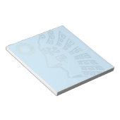 Machu Picchu Silhouette auf Light Blue Notizblock (angewinkelt)