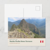 Machu Picchu Steinterrassen Postkarte (Vorne/Hinten)