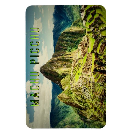 Machu Picchu stilisiert Magnet (Vertikal)