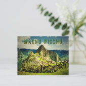Machu Picchu stilisiert Postkarte (Stehend Vorderseite)