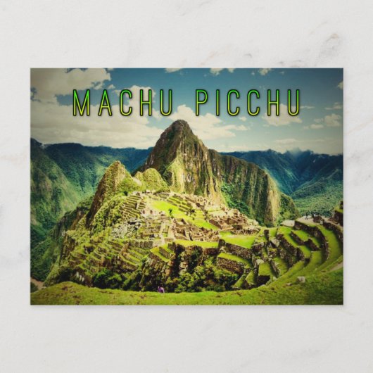 Machu Picchu stilisiert Postkarte (Vorderseite)