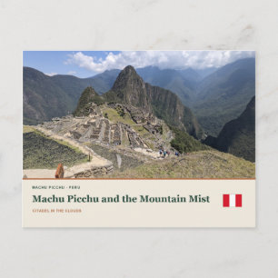 Machu Picchu und der Bergnebel Postkarte